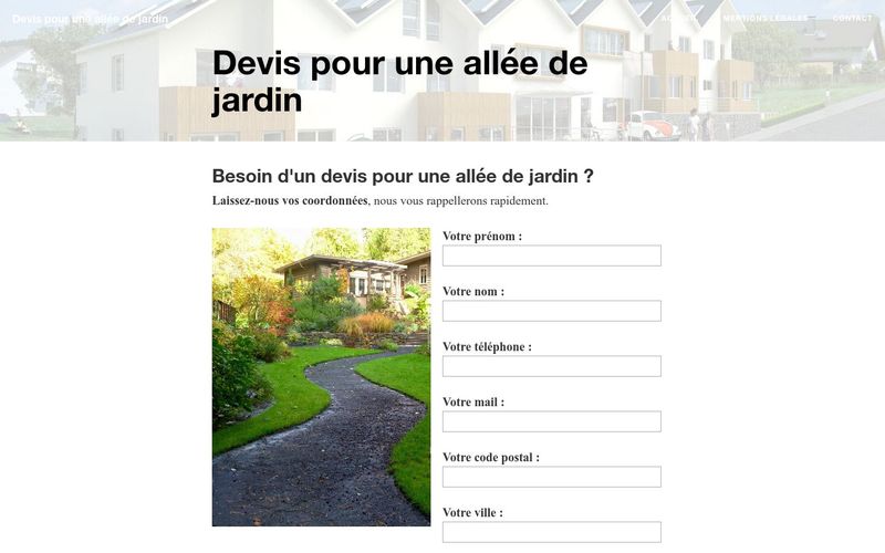 Devis pour une allée de jardin