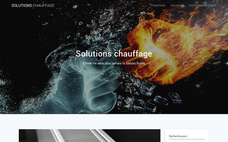 Solutions chauffage - L'hiver ne sera plus jamais la saison froide