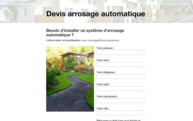 Obtenir un devis pour un arrosage automatique