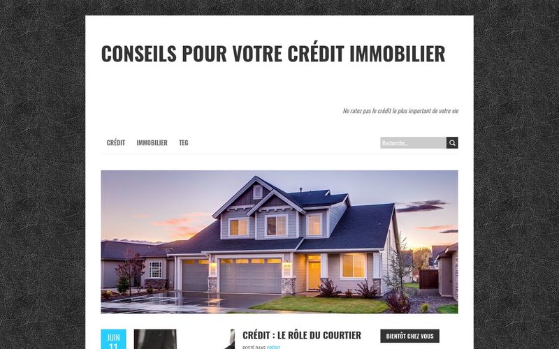 Conseils pour votre crédit immobilier