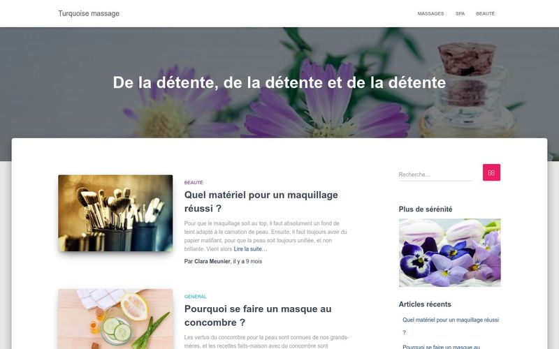 Turquoise massage - De la détente, de la détente et de la détente